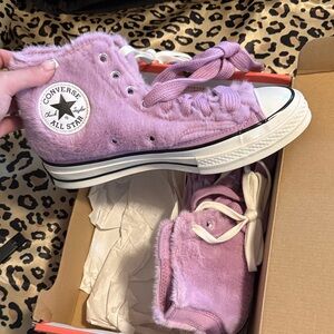 Converse Fuzzy Lavender High-Tops